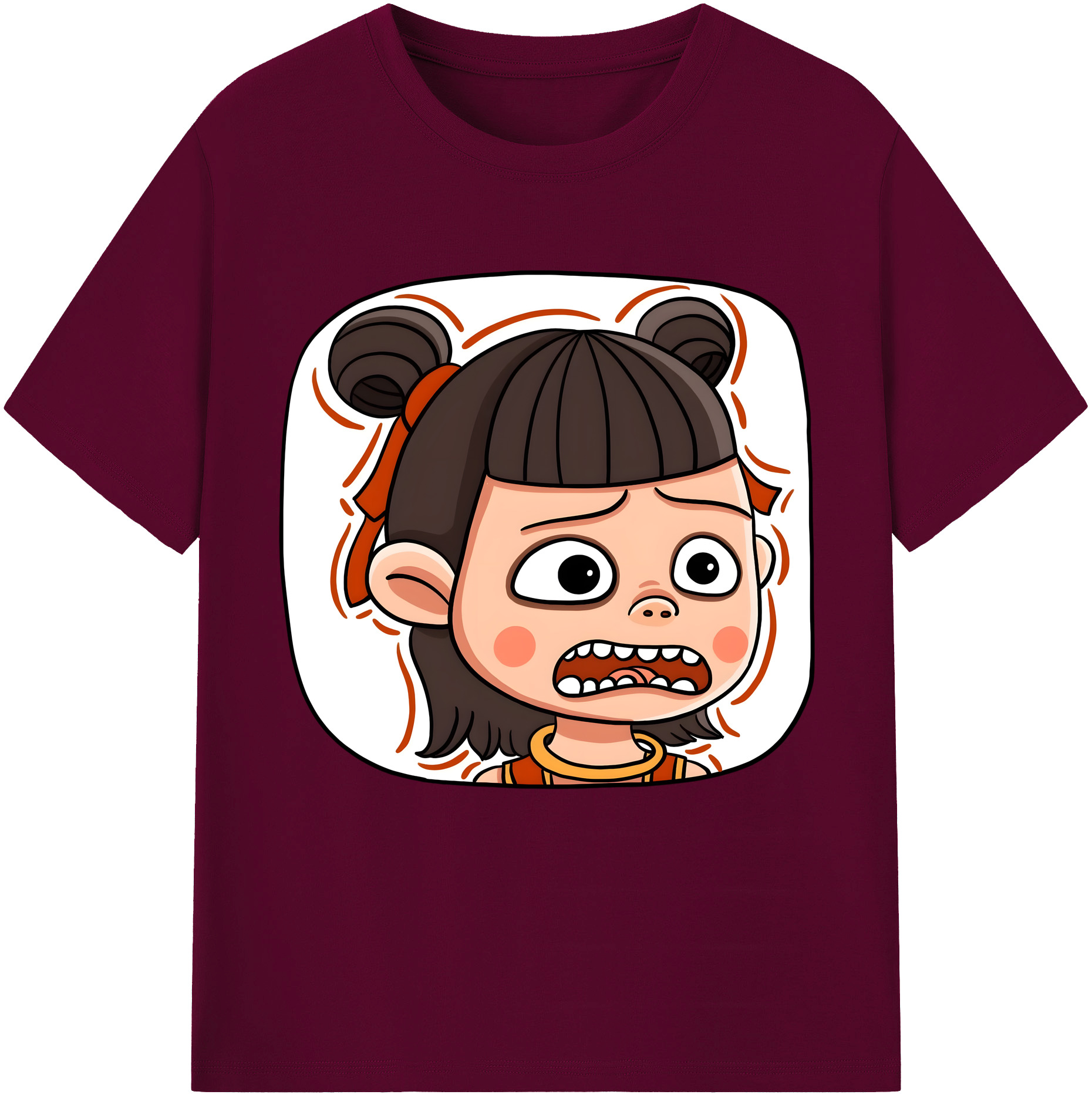 （画像用） Ne Zha 2 ナタ 魔童の大暴れ レディースカジュアルプリントTシャツ（綿100％）